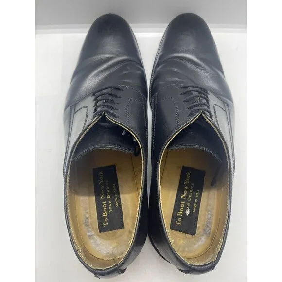 To Boot New York Adam Derrick Leather Oxford Sz 9.5 Dress Shoes Made In Italy